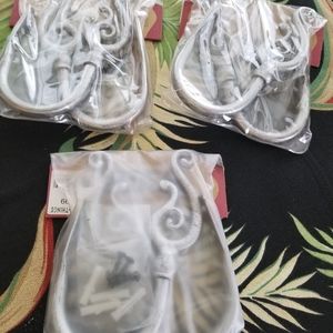 Brush Silver Drape Holdbacks